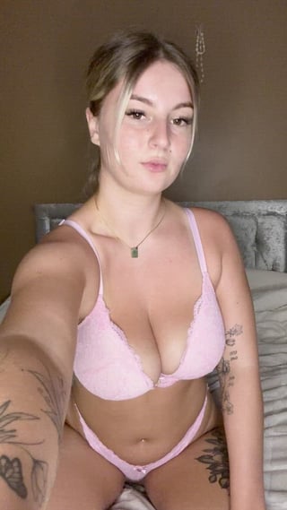 Pink lingerie, tan lines and big naturals